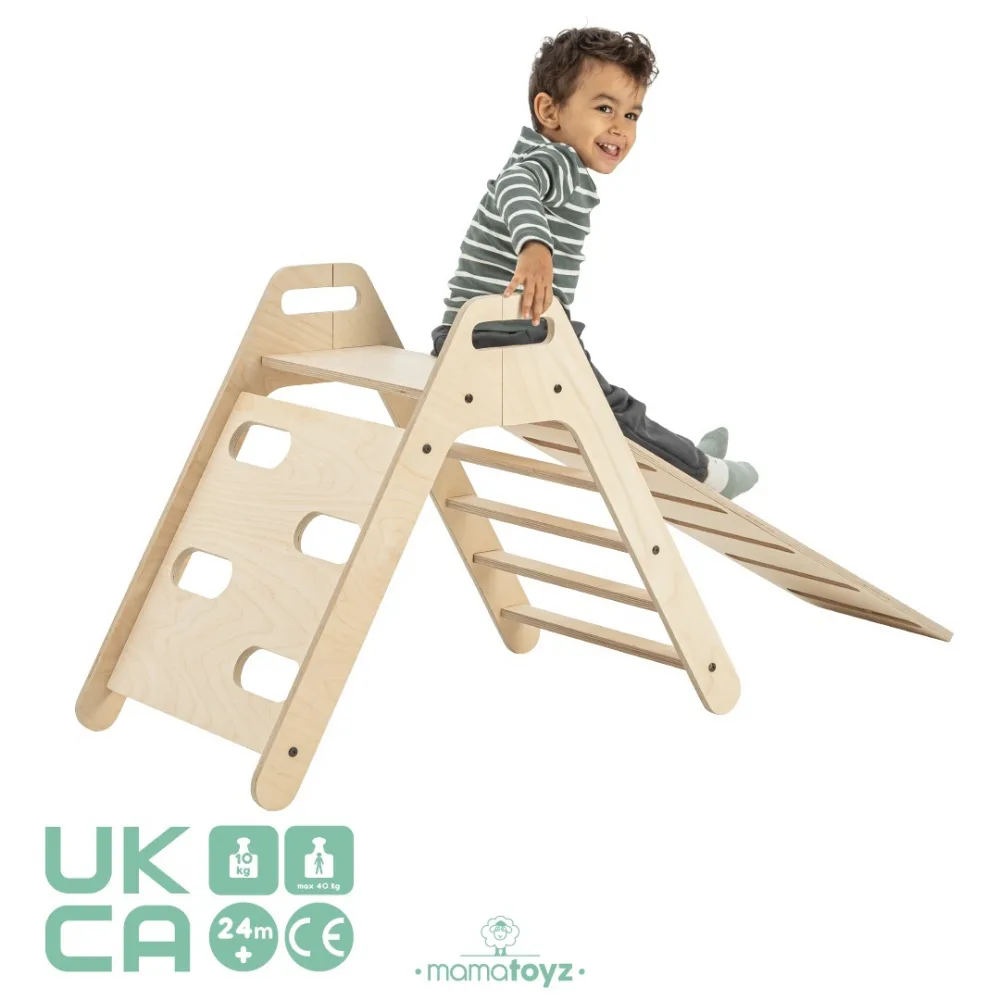 Set de catarat MamaToyz Montessori Pikko cu tobogan