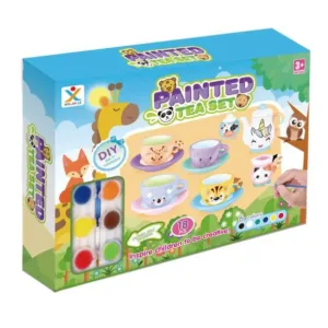 Set de ceai ceramic de pictat Tea Set Animals 18 piese