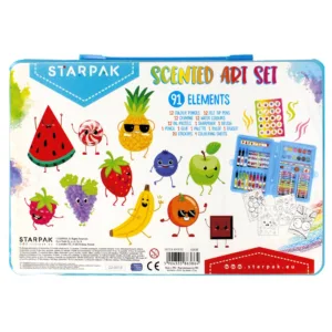 Set de colorat cu markere si creioane parfumate
