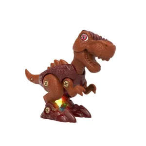 Set de constructie Dinozaur T-Rex cu lumini Ntoys