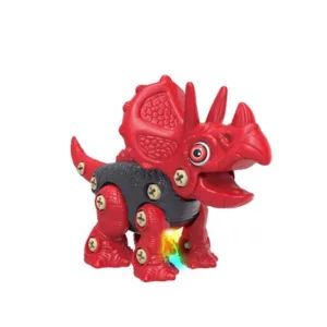 Set de constructie Dinozaur Triceratops cu lumini Ntoys