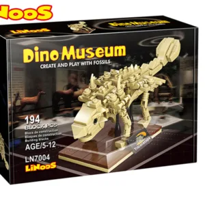 Set de constructie Fossil Building Blocks Dino Museum Ankylosaurus