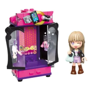 Set de constructie Garderoba cu figurina Qman Prezentatoare