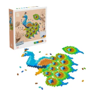Set de constructie Puzzle pe numere Paun Plus Plus Constructor 800 piese