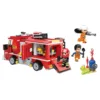Set de constructie Qman Camion de Pompieri cu Tun de Apa 370 piese