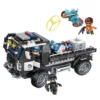 Set de constructie Qman Masina de Politie Roaring Thunder 352 piese