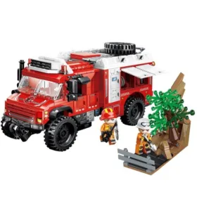 Set de constructie Qman Masina de Pompieri 656 piese