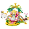 Set de constructie Qman Princess Leah Tronul Curcubeu 146 piese