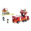 Set de constructie Qman Statie de Pompieri 539 piese
