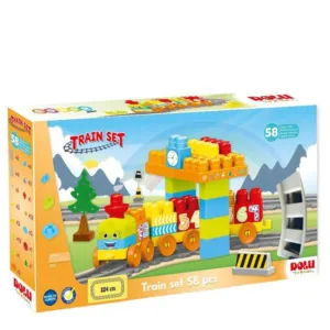 Set de constructie trenulet Dolu 58 piese
