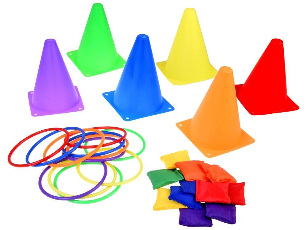 Set de dexteritate si miscare pentru copii cu conuri