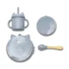 Set de hranire din silicon natural 4 piese 6 luni+ Grey