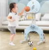 Set de joaca 3 in 1 Nichiduta Garden Rocket Blue pentru interiorexterior cu Poarta fotbal