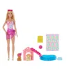 Set de joaca Barbie Petrecere la piscina cu catelusi