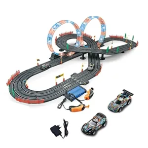 Set de joaca Circuit cu telecomanda si 2 masini Top Turbo Road King Battle 740 cm