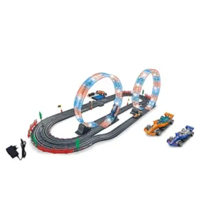 Set de joaca Circuit cu telecomanda si 2 masini Top Turbo World Champ Master 560 cm