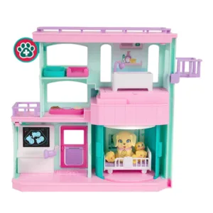 Set de joaca Clinica Veterinara Little Live Pets Mama Surprise cu 3 catelusi