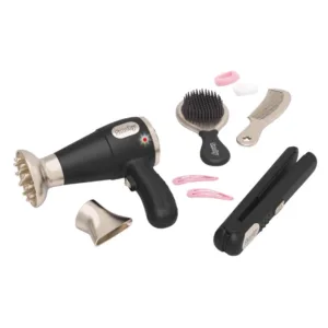 Set de joaca accesorii de coafat cu feon si placa de par pentru copii Smoby Hairstyle