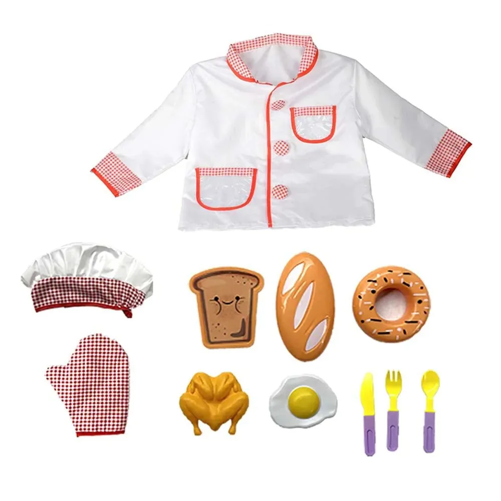 Set de joaca bucatar cu halat roz