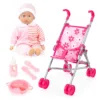 Set de joaca carucior de papusi cu papusa Bayer