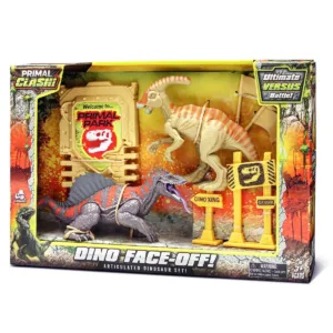 Set de joaca cu 2 dinozauri si accesorii