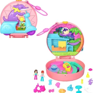 Set de joaca cu 2 papusi si 12 accesorii Polly Pocket