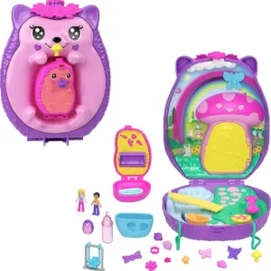 Set de joaca cu 2 papusi si accesorii in gentuta