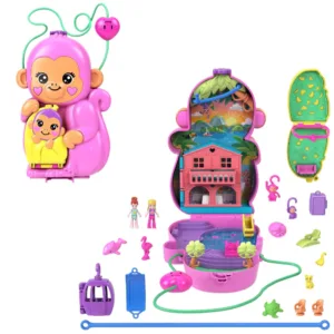 Set de joaca cu 2 papusi si accesorii in gentuta