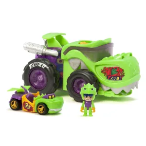 Set de joaca cu masinuta T-Racers Mega Wheel T-Rex