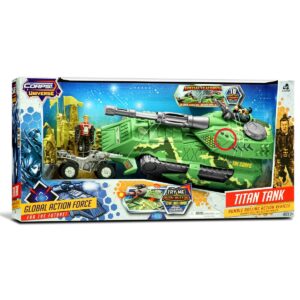 Set de joaca cu tanc de lupta si 2 figurine