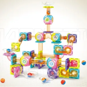Set de joaca magnetic cu tuburi si bila 170 piese 2407K0047