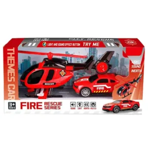 Set de joaca masina pompieri si elicopter Ocie