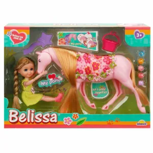 Set de joaca papusa Belissa cu ponei