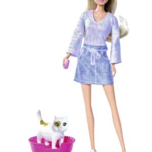 Set de joaca papusa Steffi Love cu pisica si doi pisoiasi