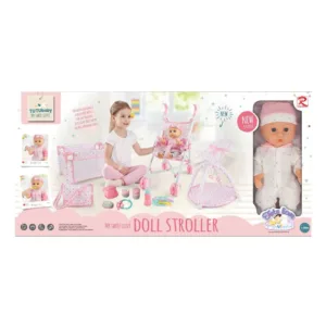 Set de joaca papusa cu carucior
