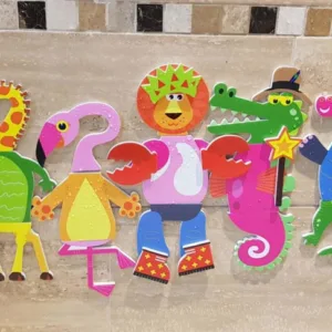 Set de joaca pentru baie Stickere animale