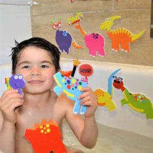 Set de joaca pentru baie Stickere dinozauri