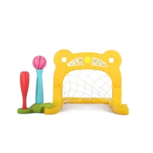 Set de joaca pentru copii Nichiduta Garden Sunny Days Yellow 2 in 1 cu poarta de fotbal