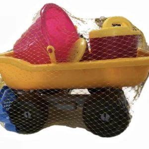 Set de joaca pentru nisip Remorca cu 5 accesorii Yellow