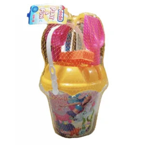 Set de joaca pentru nisip cu galetusa si 4 accesorii Barbie Galben