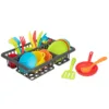Set de joaca scurgator de vase cu tacamuri si vesela Ttoys 27 piese