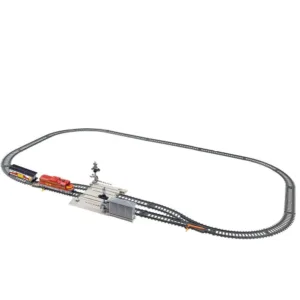 Set de joaca tren de marfa cu trecere la nivel Power Train World