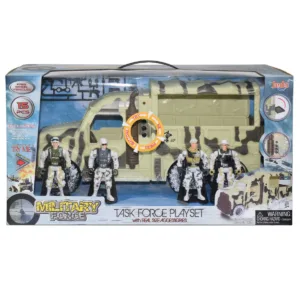 Set de joaca vehicul militar si 4 soldati