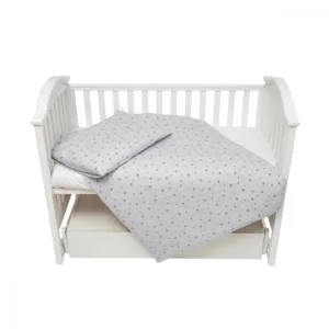 Set de lenjerie din bumbac pentru patut cu 3 piese Twins 120x60 cm