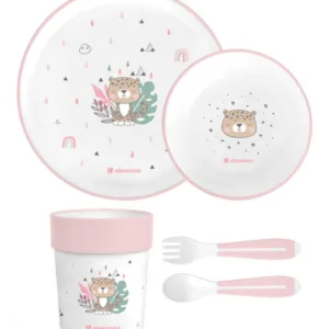 Set de masa cu 5 piese KikkaBoo Savanna Pink