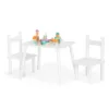 Set de masa cu doua scaune pentru copii alb Ecotoys