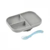 Set de masa silicon Beaba 2 piese gri
