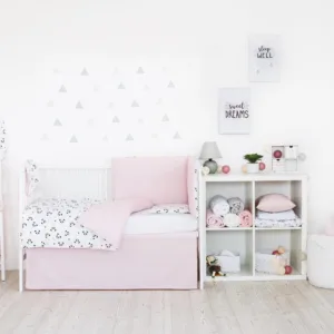 Set de pat pentru bebelusi Pink Panda - 3 piese