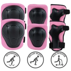 Set de protectie pentru copii Kidwell Trix Pink cotiere si genunchiere