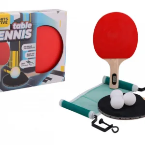 Set de tenis de masa cu 2 palete si 3 mingi de ping pong cu fileu Sports Active JohnToy